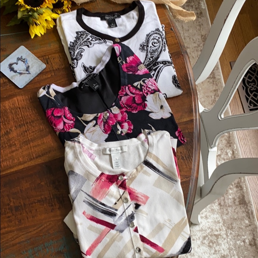 💕❤️ 3 White House Black Market Cardigans (3)